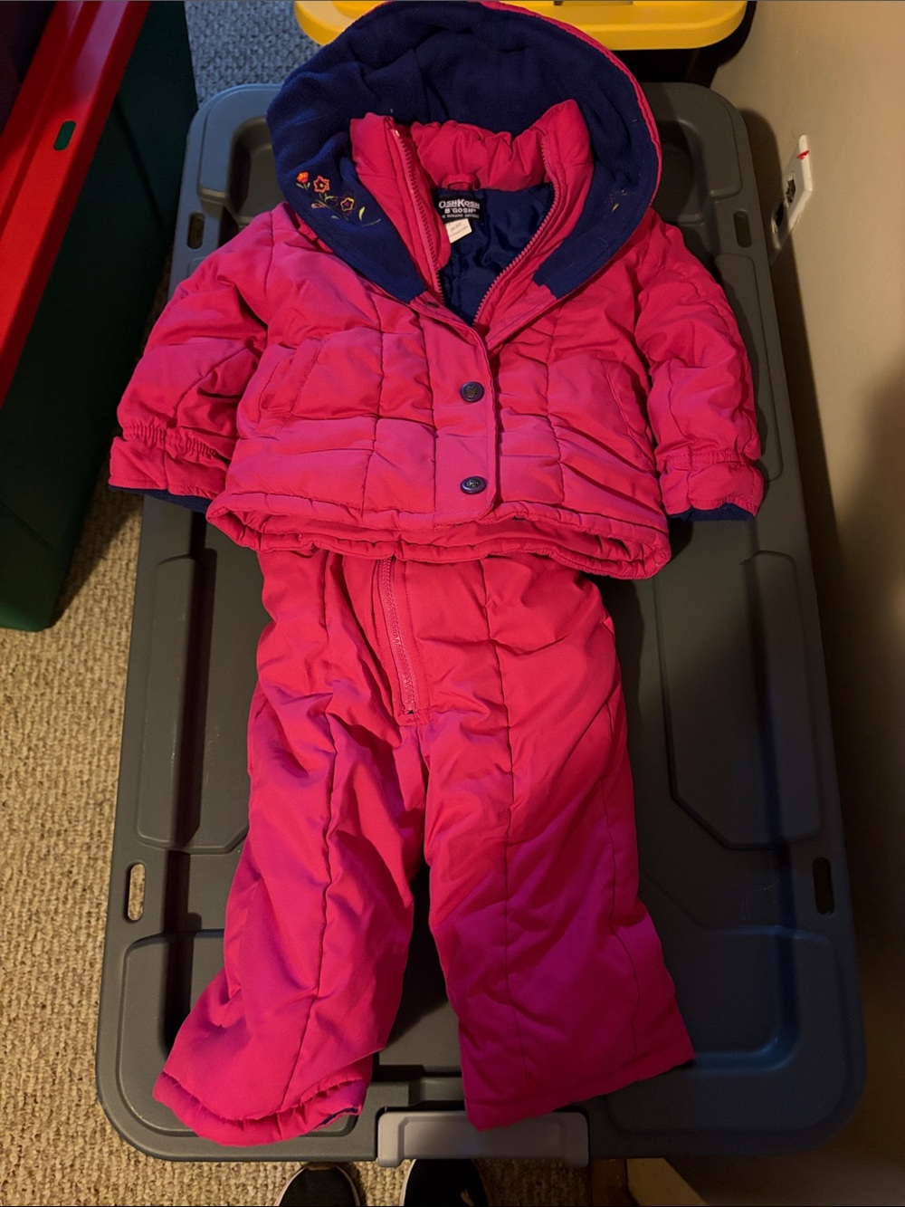 OSHKOSH B’GOSH Children's Bright Pink Snowsuit Set
